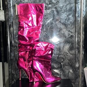Pink Metallic Women's Boots, NO BOX, OFFERS WELCOME!